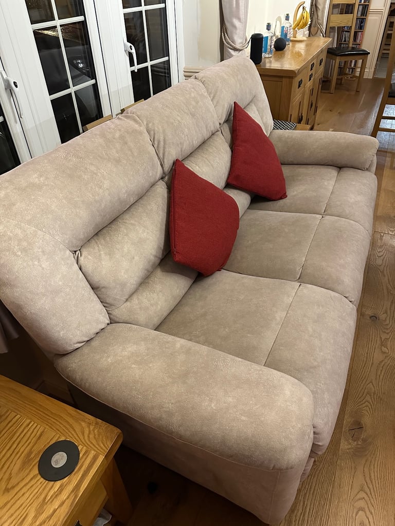 2 & 3 seater velour sofas. 