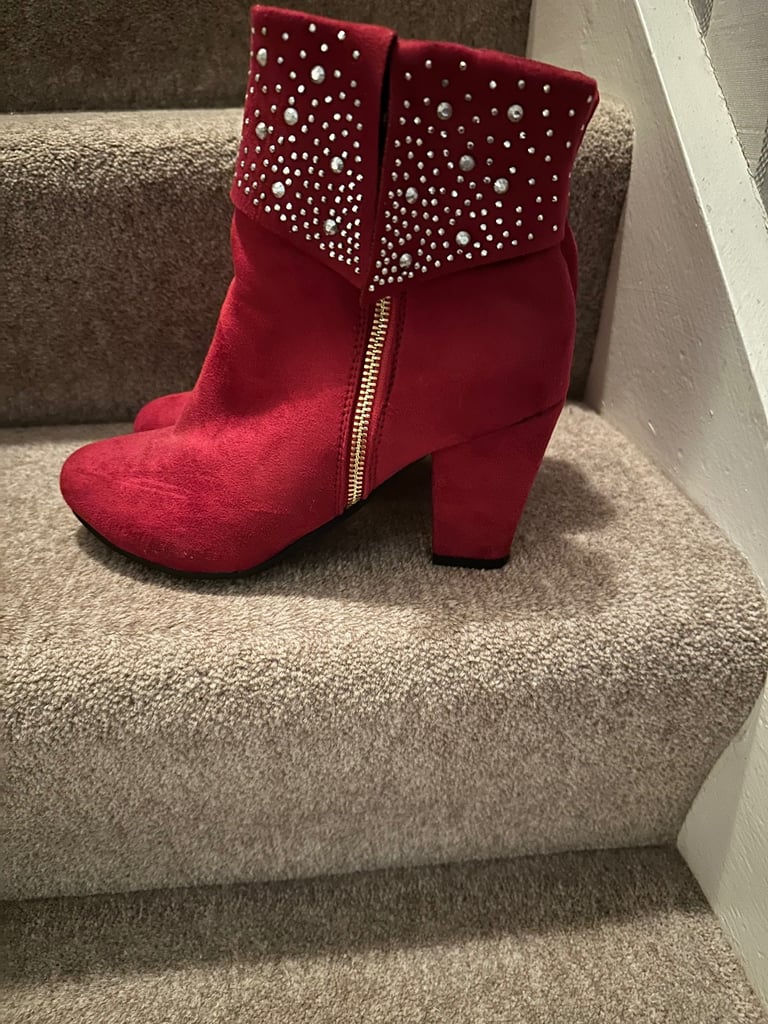 image for Red Ankle Boots