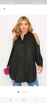 Black cold sholder shirt brand new size 24