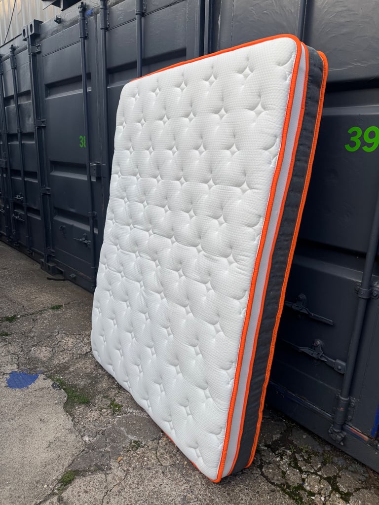 Purple Double Bed and Mattress + Headboard 