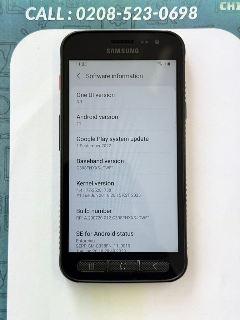 Samsung XCover 4S 32GB Storage 3GB RAM Unlocked Android Version 11 Good Working Condition