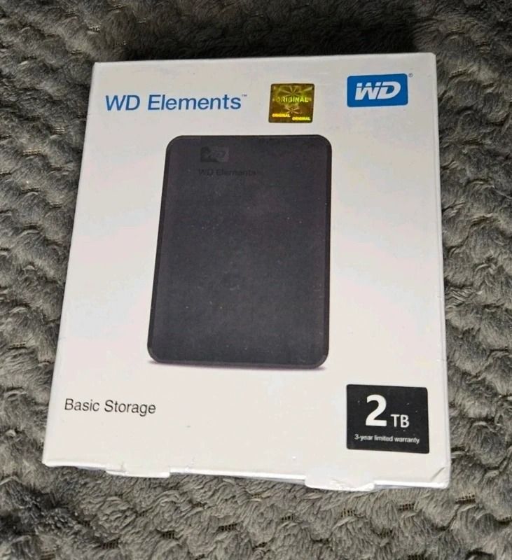 Western Digital Element Portable External Hard Drive WD 2TB Hdd Usb 3.0 Sealed