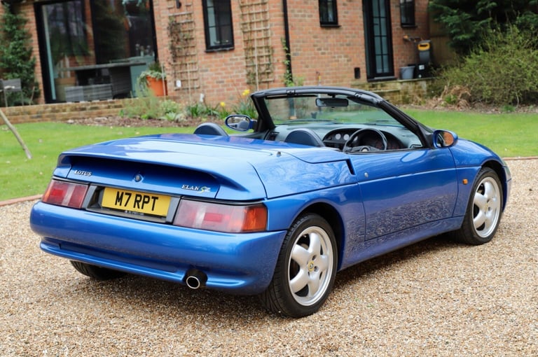 Lotus Elan M100 S2, 1995. Pacific Blue metallic with full dark blue leather.