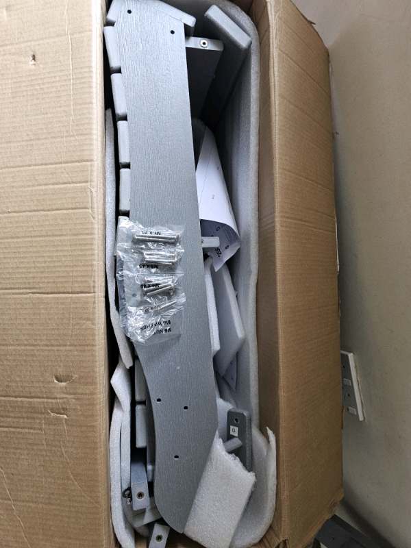 Grey Garden Chair with Footstool new for sale RRP £130