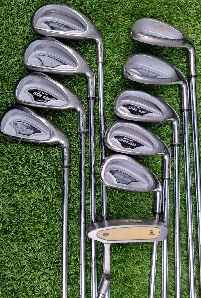 SKYMAX 3-SW, woods 1-3-5, Vantage soft-face putter, SKYMAX trolley bag & EXTRA's