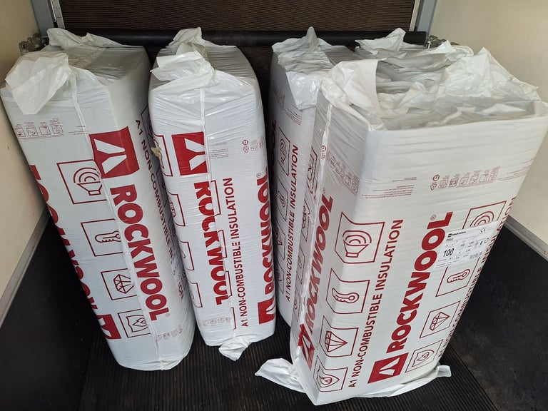 image for 5 unopened bags 100mm rockwool insulation
