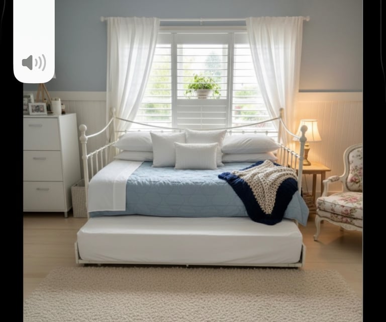 image for Day bed turns to double and matress