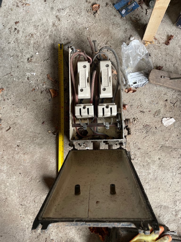 Salvage 1950s (?) Memrex Fuse Boxes