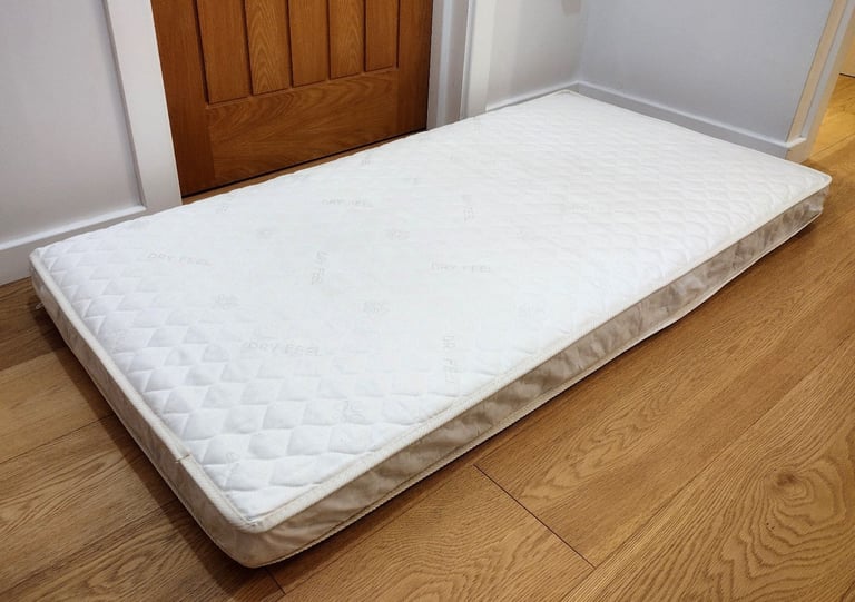 John Lewis Dry Feel Natural Coir Spring Cot Bed Mattress 140x70cm High Quality Pre-Owned