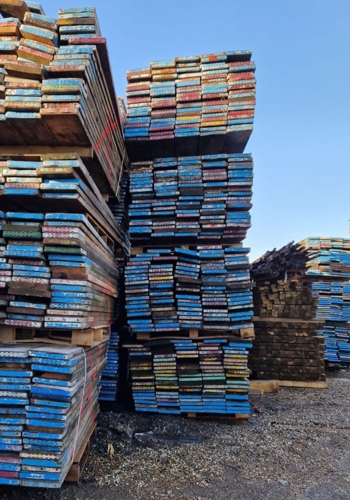 Timber reclaimed scaffolding boards 