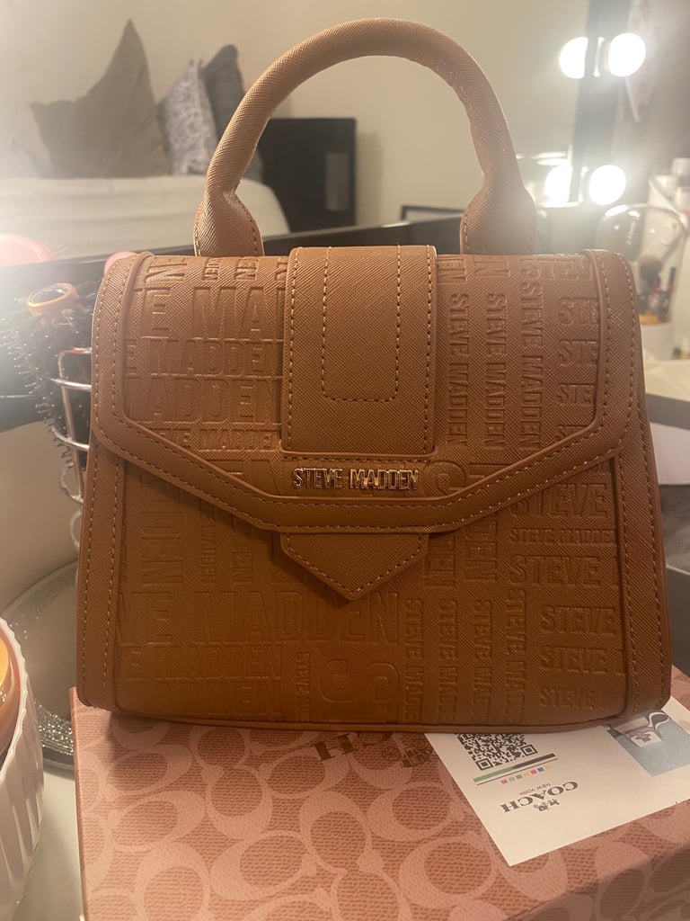 image for steve madden tan handbag