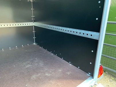 Box Trailer with Ramp in Black or White - Tickners Single Axle 8' x 5' x 5'