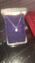 Platinum 1.30 carat solitaire diamond pendant necklace 