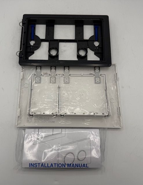 Geberit Omega20 Square WC Dual Flush Plate - White & Gold