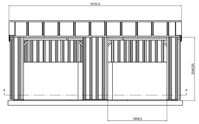Field shelter materials 5.228m (17' 1.8") by 3.578m (11' 9") internal size 
