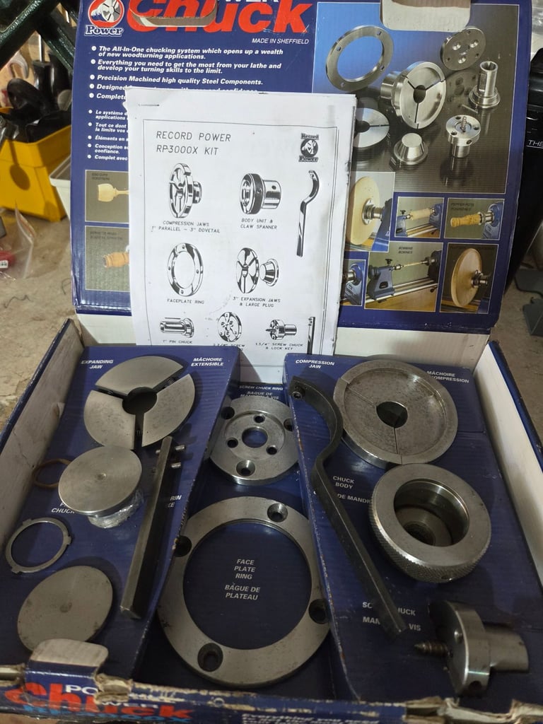 Record power RP3000x all in one lathe chuck wood turning Axminster wood turning 3/4 x 16tpi