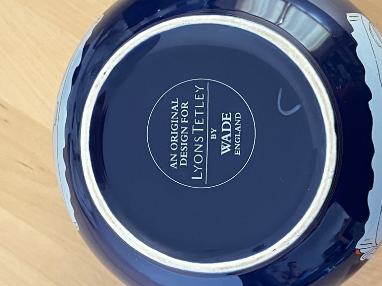 Lyon’s Tetley blue teapot by Wade