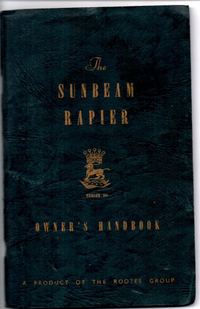 image for Sunbeam Rapier Hand book