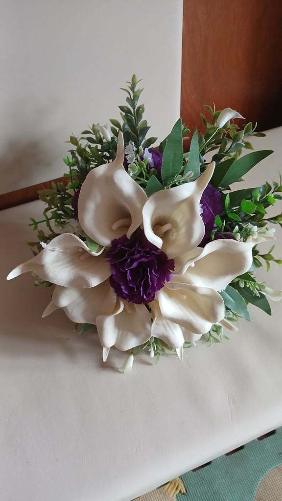 Artificial bouquet of flowers handmade