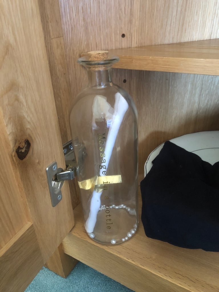 image for Message in a bottle ornament 