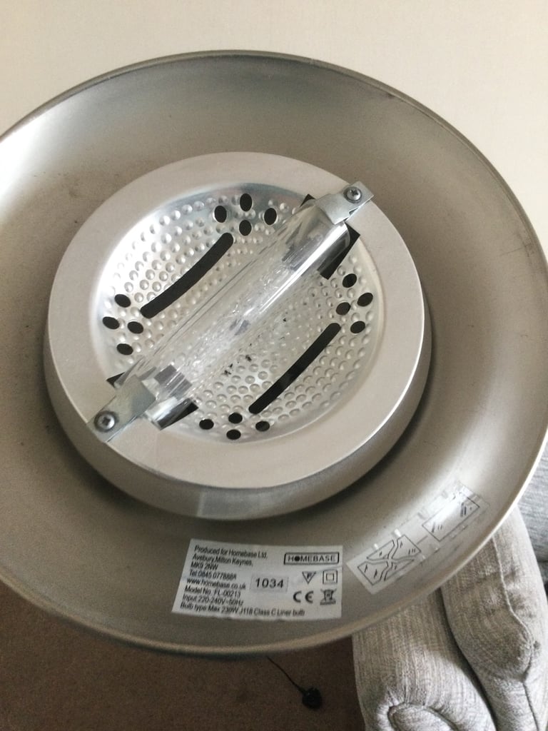 Uplighter Floor Lamp - Brushed Chrome, VGC