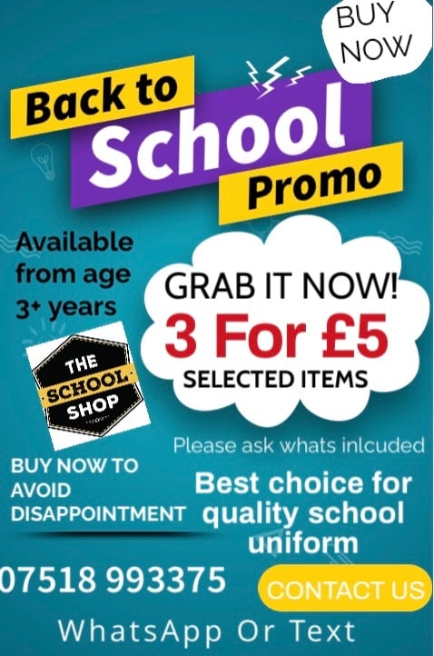image for 🍁 3 For £5 Across Selected Schoolwear / School Uniform 🍁