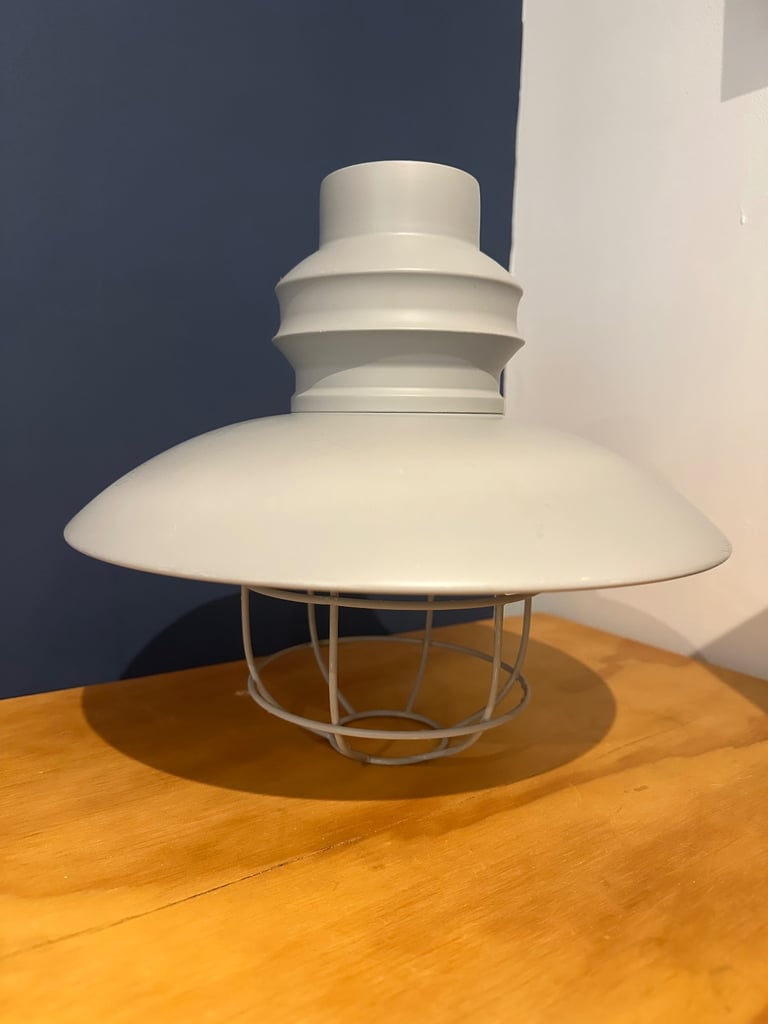 image for Grey metal pendant ceiling light shade 