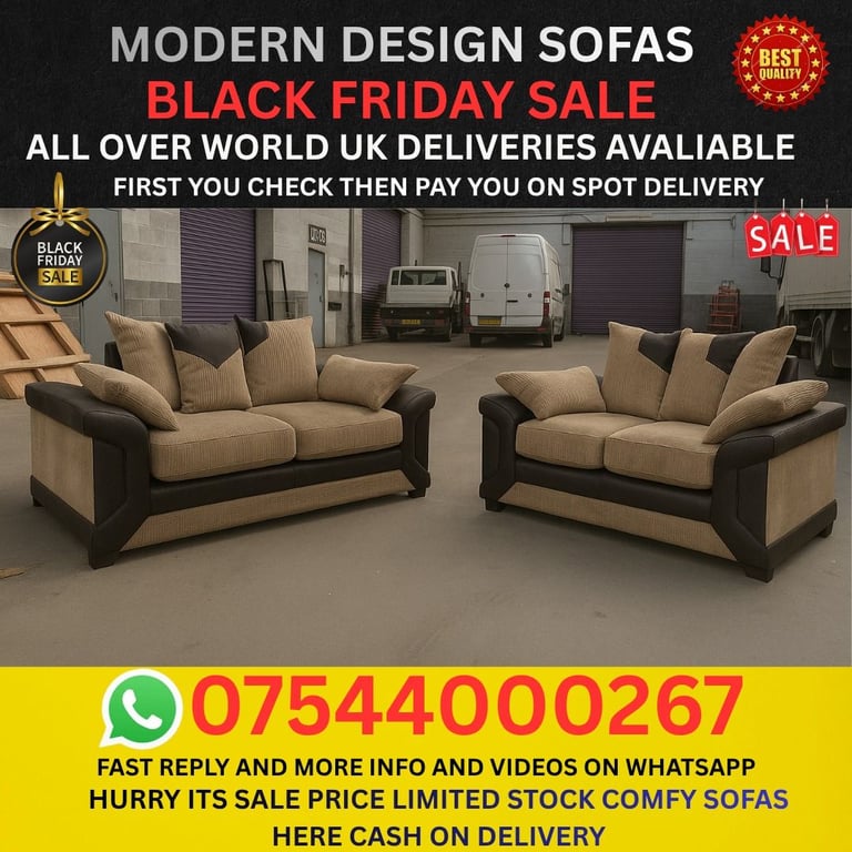 image for Black Friday Sofa Clearance – Brand New Sofas – Same Day Delivery