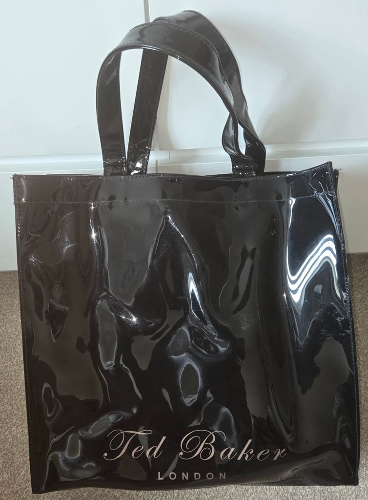 Ted baker tote bag large black pvc