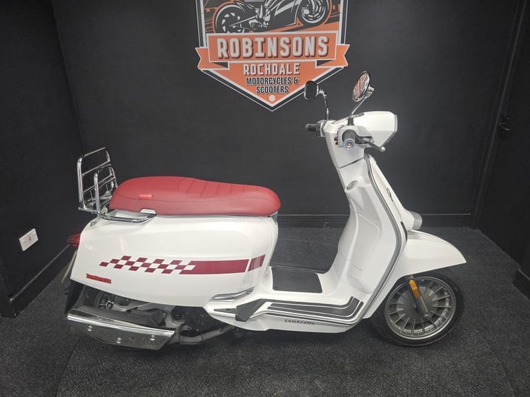 2021 Lambretta V200 Special in white , great looking scooter.
