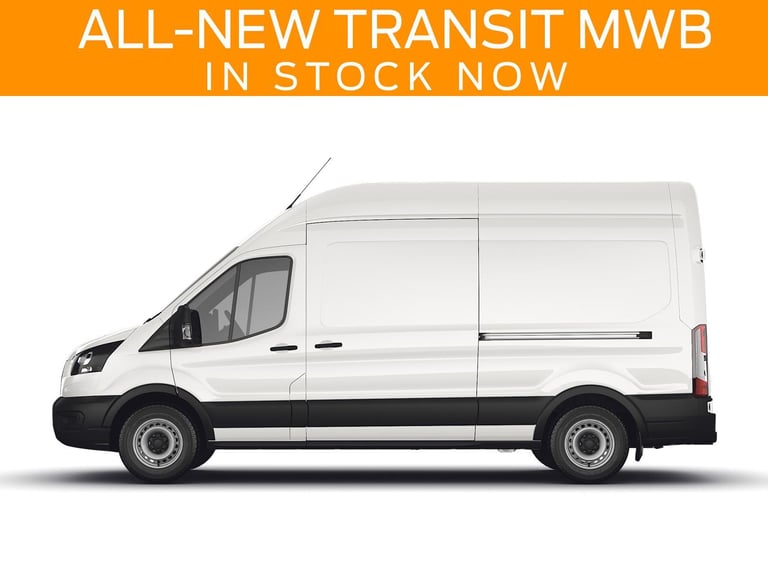 BRAND NEW Ford Transit 350M L2 H3 Leader Van 2.0L 130PS 6 Speed in Frozen White