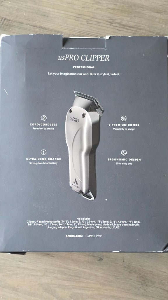 Andis Cordless USPro Adjustable Blade Clipper