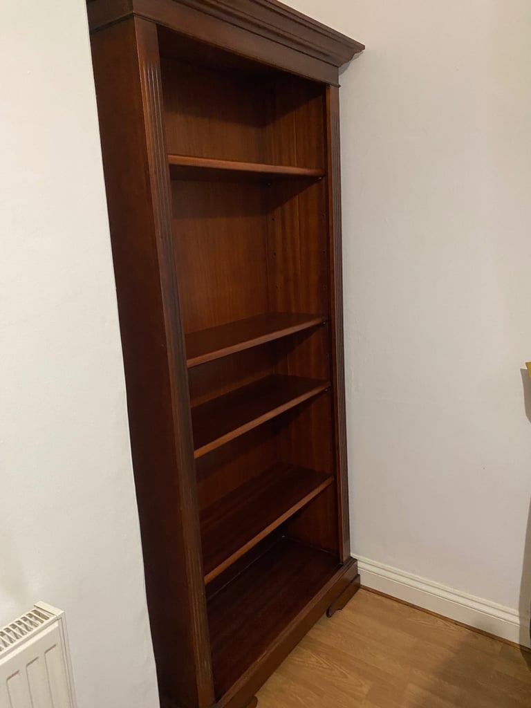 Cherrywood tall bookcase VGC 192cm
