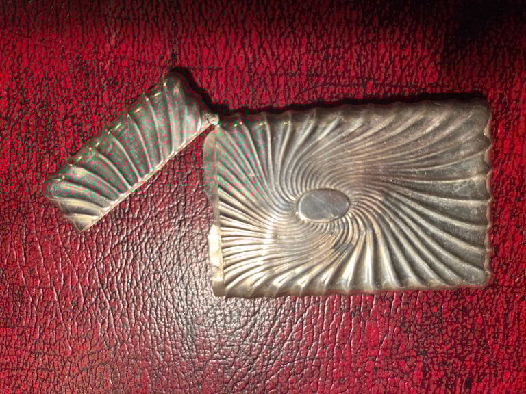Rare Solid silver 1700s card case