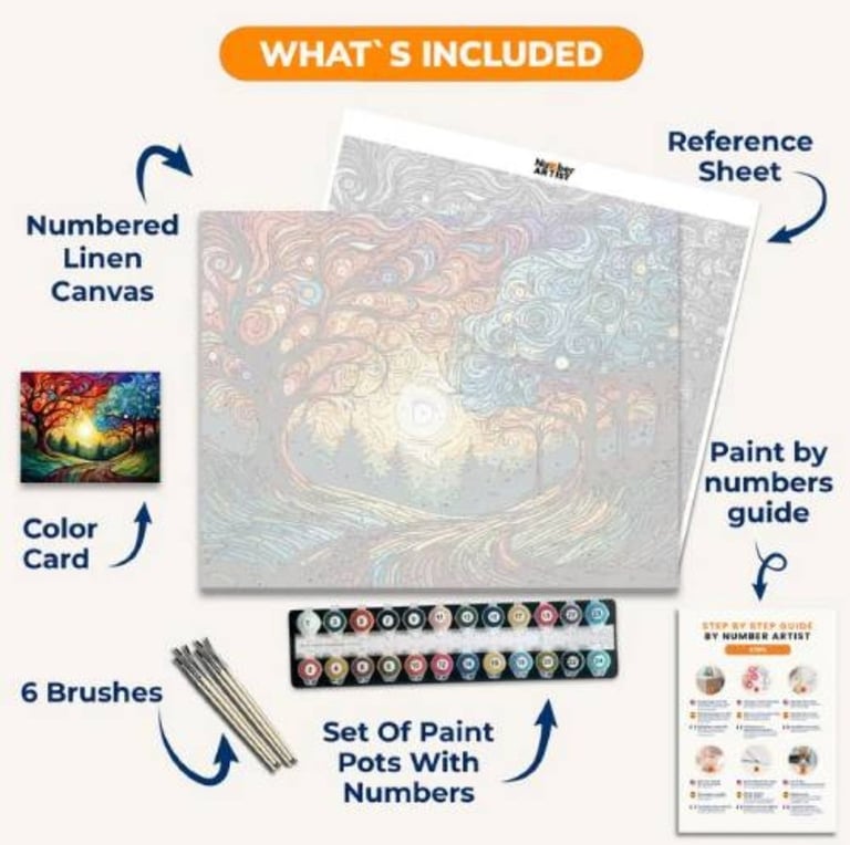 Number ARTIST, Vivid Wilderness, Full-Kit-Framed, 50-40cm