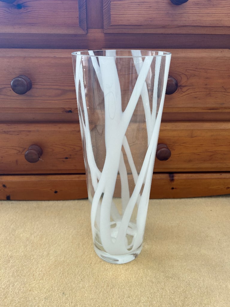 image for Glass vase with decorative tree detailing 