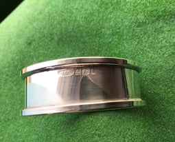 Silver napkin ring. Hallmarked 1983, Broadway & Co. Immaculate condition 