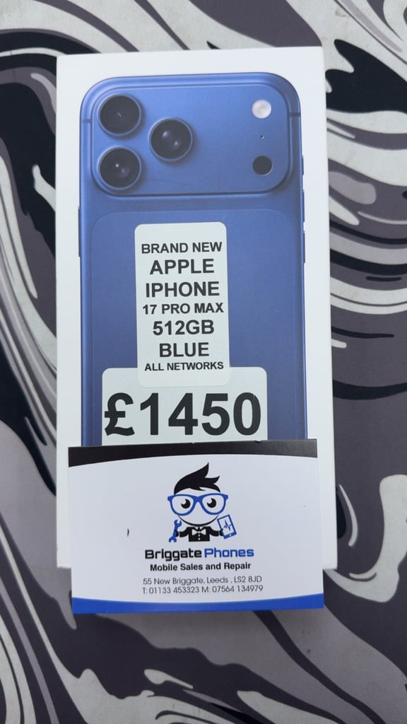 APPLE IPHONE 17 PRO MAX 512GB BLUE BRAND NEW SEALED UNLOCKED ONE YEAR WARRANTY 