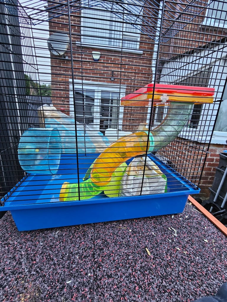 Reduced Hamster cage with many accessories