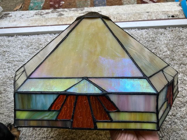 Vintage glass lampshade