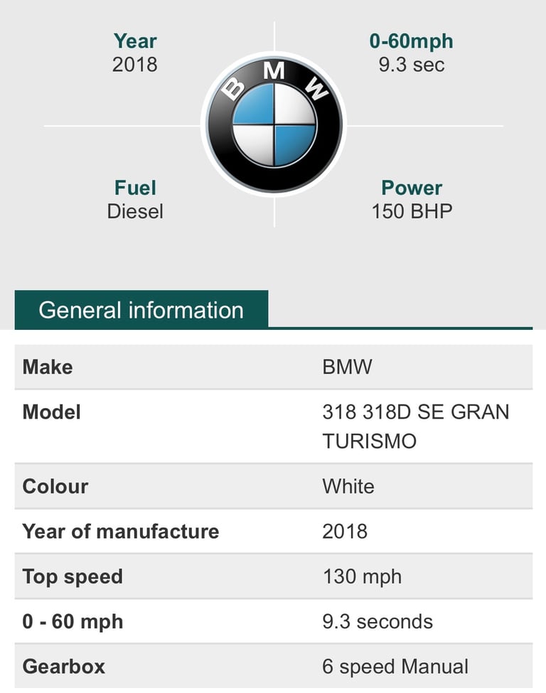 BMW, 3 SERIES, Saloon, 2018, Manual, 1995 (cc), 4 doors