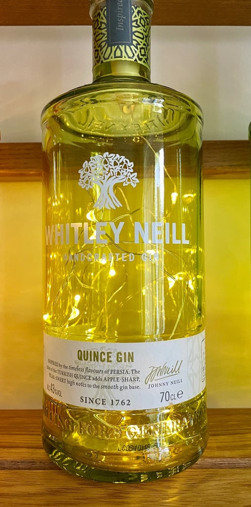 NEW Empty Whitley Neill Coloured Glass Bottle Lamps with USB Re-chargeable Fairy Lights NEW