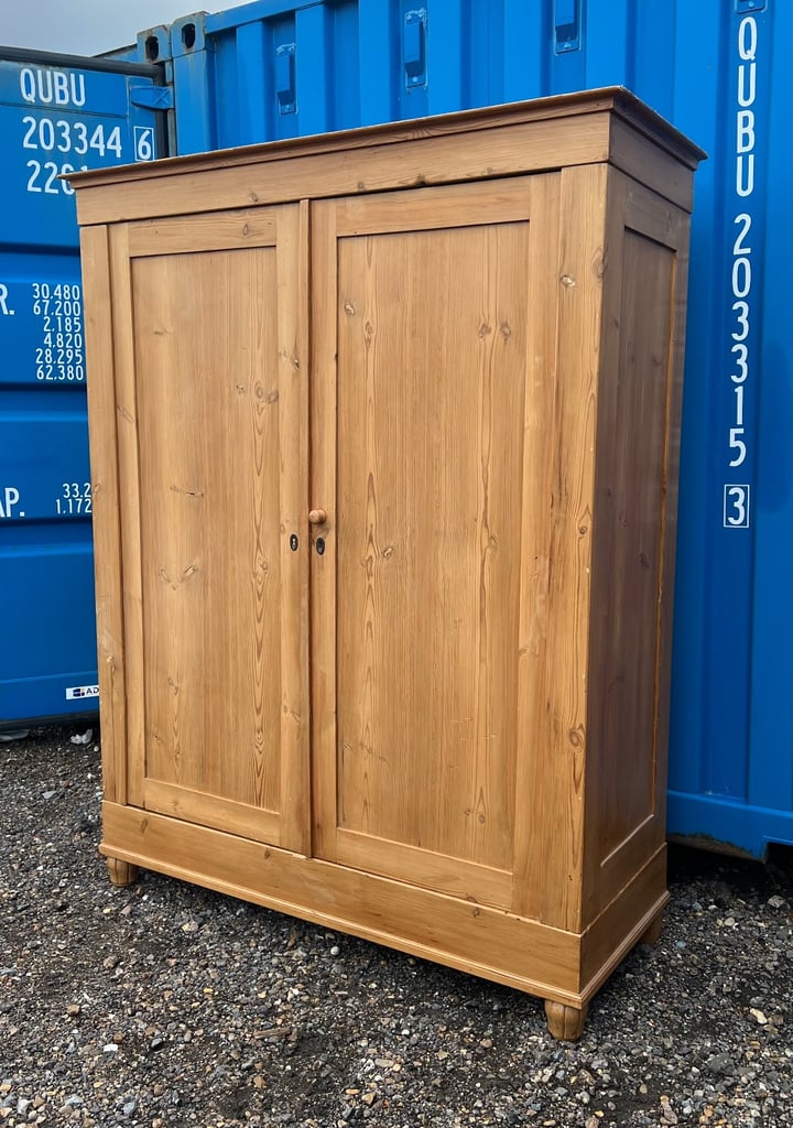 Antique pine knock down wardrobe 