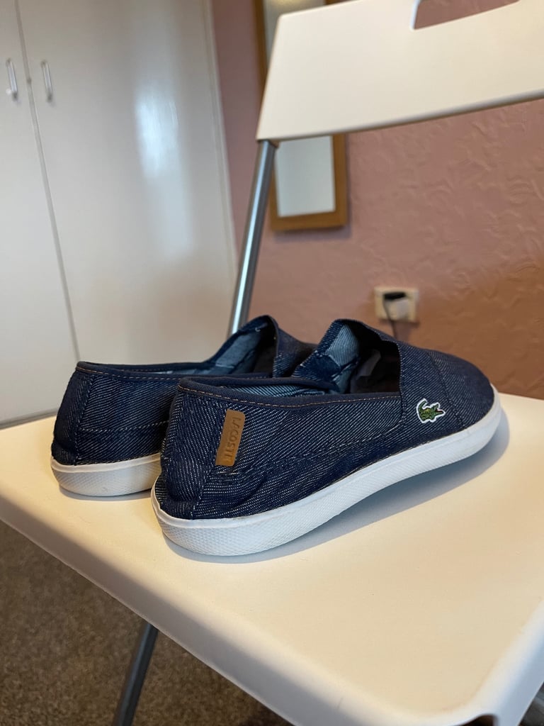 Lacoste Clemente Leisure Smart Denim Mens Summer Sneakers in Blue Denim Size 10 UK 