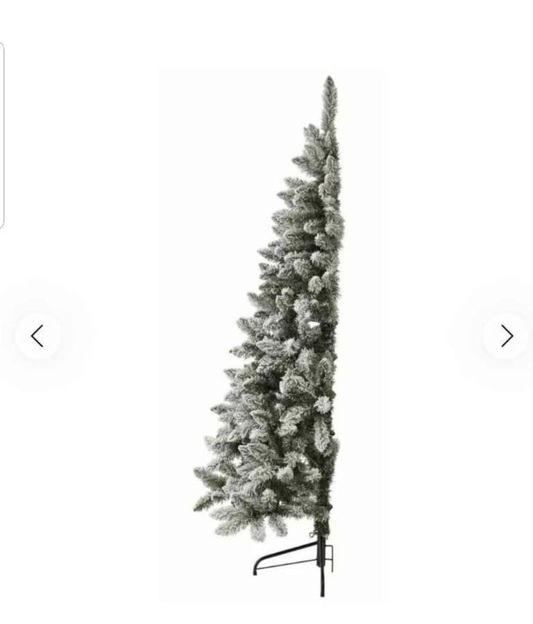 7ft slim half snow flocked Christmas tree brand new boxed Rrp £90
