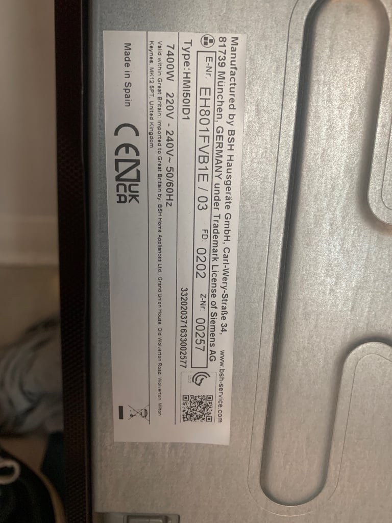 Siemens induction Hob
