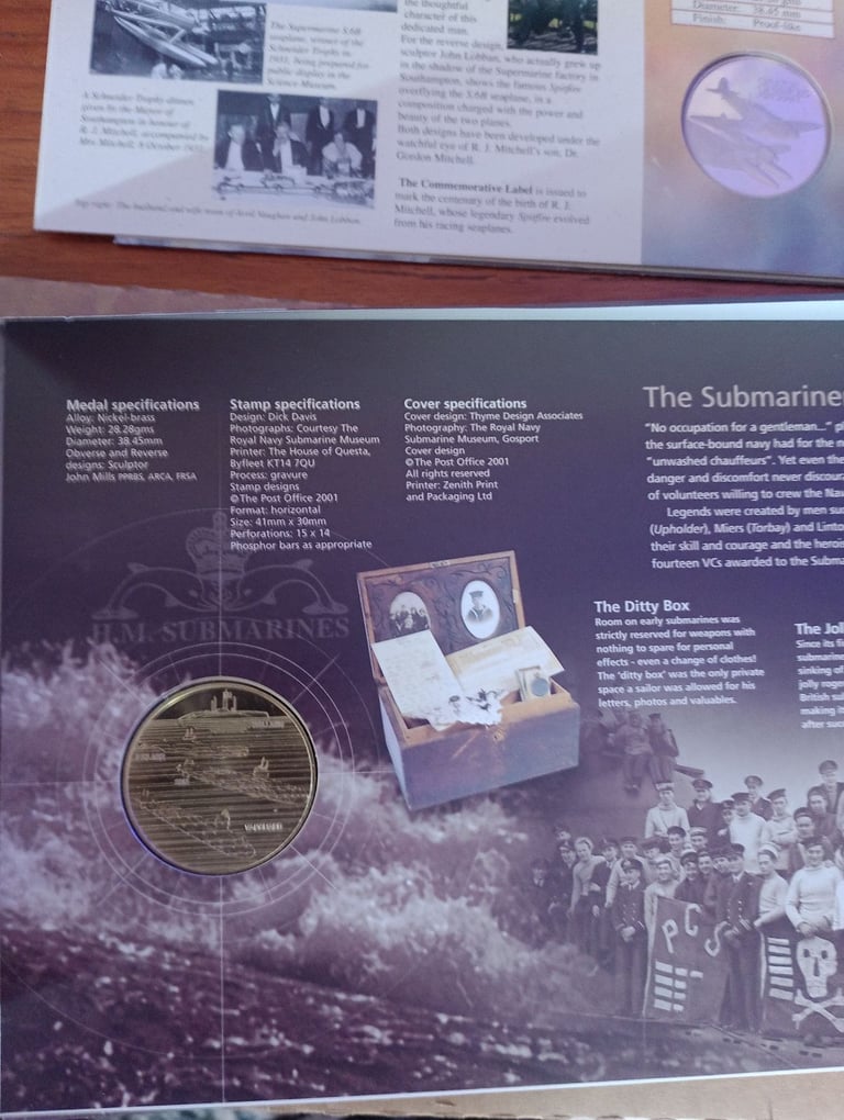 Royal mint specials celebrating hundred years of royal submarines x 2