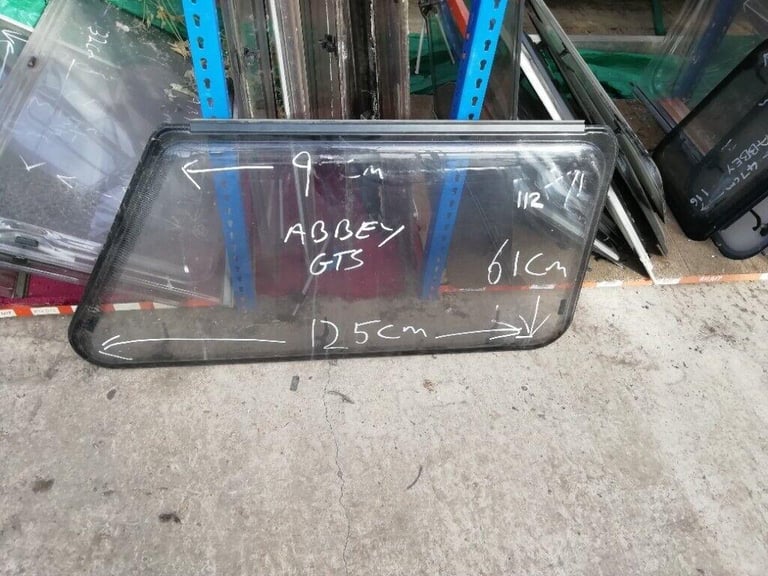 Abbey Caravan side window