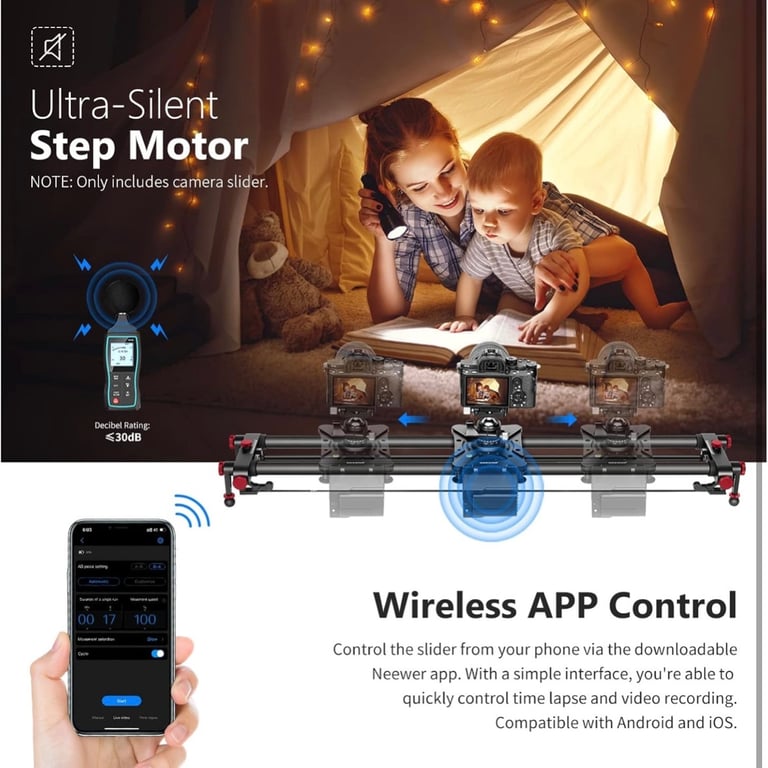 NEEWER 39.4”/100cm Motorized Camera Slider - BRAND NEW