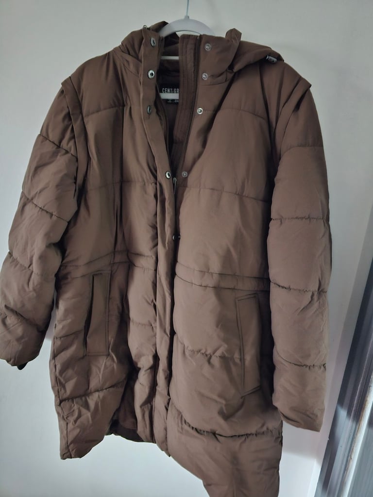 image for Women dark brown coat 2XL 